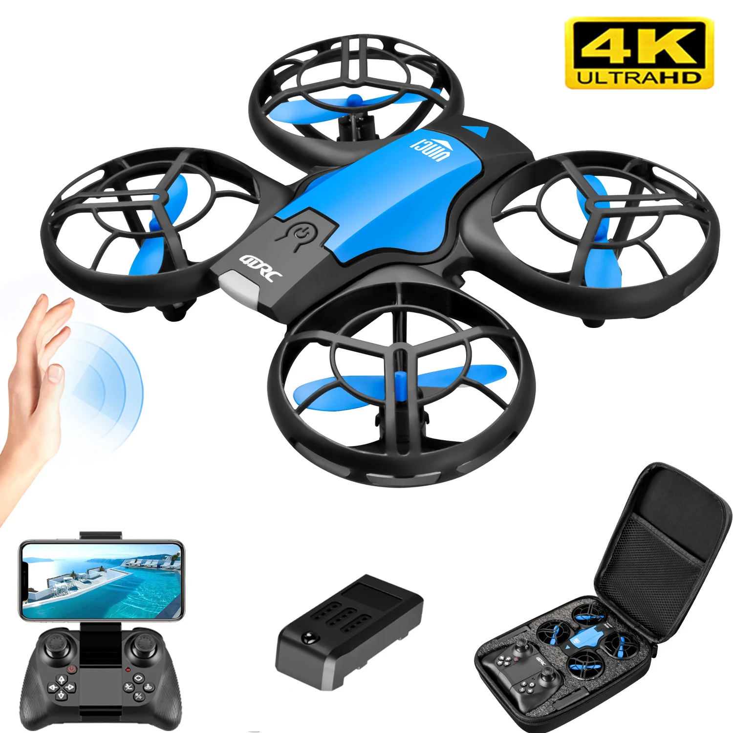 Drone Kit Professional - โดรน V8 รุ่นใหม่ขนาดเล็ก 4K ระดับมืออาชีพ กล้อง